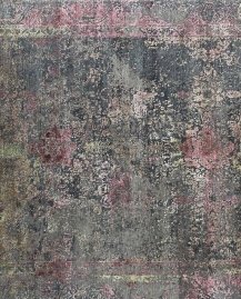 שטיח לסלון בצבעי ורוד ואפור